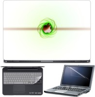 Skin Yard Apple Logo On Green Abstract Laptop Skin with Screen Protector & Keyboard Skin -15.6 Inch Combo Set   Laptop Accessories  (Skin Yard)