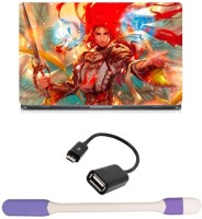 Skin Yard Magic Sword Angel Laptop Skin with USB LED Light & OTG Cable - 15.6 Inch Combo Set   Laptop Accessories  (Skin Yard)