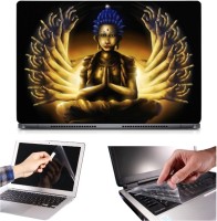 Skin Yard 3in1 Combo- Trippy Buddha Laptop Skin with Screen Protector & Keyguard -15.6 Inch Combo Set   Laptop Accessories  (Skin Yard)