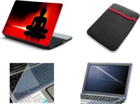 NAMO ART 4in1 Laptop Skins with Laptop Sleeve, Screen Guard and Key Protector CDH1032 Combo Set   Laptop Accessories  (Namo Art)