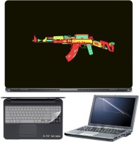 View Skin Yard Colorful AK-47 Gun Laptop Skin with Screen Protector & Keyboard Skin -15.6 Inch Combo Set Laptop Accessories Price Online(Skin Yard)