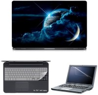 Skin Yard Earth Clouds Light With Moon & Star Laptop Skin with Screen Protector & Keyguard -15.6 Inch Combo Set   Laptop Accessories  (Skin Yard)