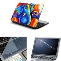 NAMO ART 3in1 Laptop Skins with Screen Guard and Key Protector TPR1047 Combo Set   Laptop Accessories  (Namo Art)