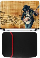 FineArts Msician Laptop Skin with Reversible Laptop Sleeve Combo Set   Laptop Accessories  (FineArts)