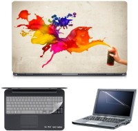 Skin Yard Paint Spray Abstract Laptop Skin with Screen Protector & Keyguard -15.6 Inch Combo Set   Laptop Accessories  (Skin Yard)