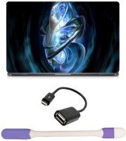 Skin Yard Blur Black Hole Abstract Laptop Skin -14.1 Inch with USB LED Light & OTG Cable (Assorted) Combo Set   Laptop Accessories  (Skin Yard)