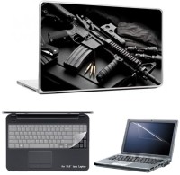 Skin Yard Military Gun Laptop Skins with Laptop Screen Guard & Laptop Keyguard -15.6 Inch Combo Set   Laptop Accessories  (Skin Yard)
