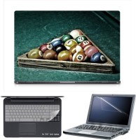 Skin Yard Sparkle Billiards Pool Game Laptop Skin with Screen Protector & Keyboard Skin -15.6 Inch Combo Set   Laptop Accessories  (Skin Yard)