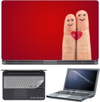 Skin Yard Love Pair Heart Fingers Laptop Skin with Screen Protector & Keyboard Skin -15.6 Inch Combo Set   Laptop Accessories  (Skin Yard)