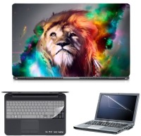Skin Yard Lion Colour Art Laptop Skin with Screen Protector & Keyboard Skin -15.6 Inch Combo Set   Laptop Accessories  (Skin Yard)