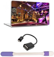 Skin Yard Rose at City Brampton Concert Hall Laptop Skins with USB LED Light & OTG Cable - 15.6 Inch Combo Set   Laptop Accessories  (Skin Yard)