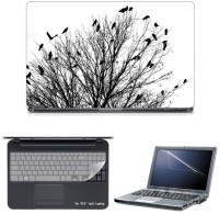 Skin Yard Silhouette Tree with Crowded Birds Sparkle Laptop Skin with Screen Protector & Keyguard -15.6 Inch Combo Set   Laptop Accessories  (Skin Yard)