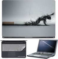 Skin Yard Anti Smoking Message Laptop Skin with Screen Protector & Keyboard Skin -15.6 Inch Combo Set   Laptop Accessories  (Skin Yard)