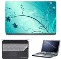 Skin Yard Ice Flower Abstract Laptop Skin with Screen Protector & Keyguard -15.6 Inch Combo Set   Laptop Accessories  (Skin Yard)