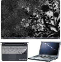 Skin Yard Black & White 3D Abstract Laptop Skin with Screen Protector & Keyboard Skin -15.6 Inch Combo Set   Laptop Accessories  (Skin Yard)