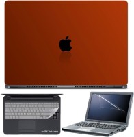 Skin Yard Apple Logo on Dark Red Background Laptop Skin with Screen Protector & Keyboard Skin -15.6 Inch Combo Set   Laptop Accessories  (Skin Yard)