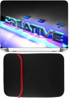 View FineArts Creative Laptop Skin with Reversible Laptop Sleeve Combo Set Laptop Accessories Price Online(FineArts)