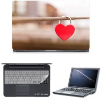 Skin Yard Heart Key Chain in Rope Sparkle Laptop Skin with Screen Protector & Keyguard -15.6 Inch Combo Set   Laptop Accessories  (Skin Yard)