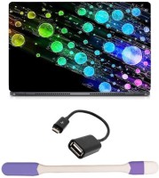 Skin Yard Bubble Abstract Laptop Skin with USB LED Light & OTG Cable - 15.6 Inch Combo Set   Laptop Accessories  (Skin Yard)