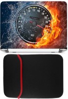 FineArts Meter Fire Water Laptop Skin with Reversible Laptop Sleeve Combo Set   Laptop Accessories  (FineArts)