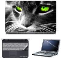Skin Yard Green Cat Eyes Laptop Skin with Screen Protector & Keyboard Skin -15.6 Inch Combo Set   Laptop Accessories  (Skin Yard)