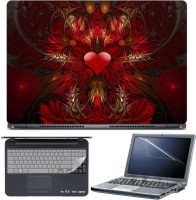 Skin Yard Lovely Valentines Day Red Heart Laptop Skin with Screen Protector & Keyboard Skin -15.6 Inch Combo Set   Laptop Accessories  (Skin Yard)
