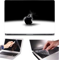 Skin Yard 3in1 Combo- Black Apple Laptop Skin with Screen Protector & Keyguard -15.6 Inch Combo Set   Laptop Accessories  (Skin Yard)