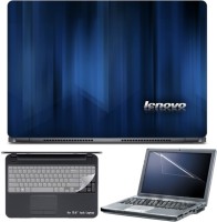 Skin Yard Blue Abstract Lenovo Laptop Skin with Screen Protector & Keyboard Skin -15.6 Inch Combo Set   Laptop Accessories  (Skin Yard)