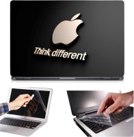 Skin Yard 3in1 Combo- Think Different Apple Laptop Skin with Screen Protector & Keyguard -15.6 Inch Combo Set   Laptop Accessories  (Skin Yard)