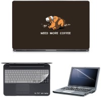 Skin Yard Squarrel Need More Coffee Sparkle Laptop Skin with Screen Protector & Keyguard -15.6 Inch Combo Set   Laptop Accessories  (Skin Yard)