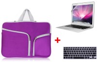 LUKE Zipper Briefcase Soft Neoprene Handbag Sleeve Bag Cover Case for MACBOOK AIR 13.3 inch With Free LCD Clear Screen Protector Film Guard + Keyboard Protector Combo Set   Laptop Accessories  (LUKE)