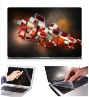 Skin Yard 3D Connected Cubes Laptop Skin Decal with Keyguard & Screen Protector -15.6 Inch Combo Set   Laptop Accessories  (Skin Yard)