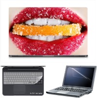 Skin Yard Candy Lips Laptop Skin Decal with Keyguard & Screen Protector -15.6 Inch Combo Set   Laptop Accessories  (Skin Yard)