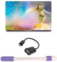 Skin Yard Spring Soul Scenary Laptop Skin -14.1 Inch with USB LED Light & OTG Cable (Assorted) Combo Set   Laptop Accessories  (Skin Yard)