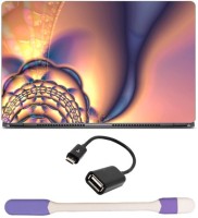 Skin Yard Spiritual Bright Abstract Laptop Skin -14.1 Inch with USB LED Light & OTG Cable (Assorted) Combo Set   Laptop Accessories  (Skin Yard)
