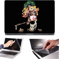 Skin Yard 3in1 Combo- Flute Krishna Laptop Skin with Screen Protector & Keyguard -15.6 Inch Combo Set   Laptop Accessories  (Skin Yard)