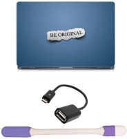Skin Yard Be Original Sparkle Laptop Skin -14.1 Inch with USB LED Light & OTG Cable (Assorted) Combo Set   Laptop Accessories  (Skin Yard)