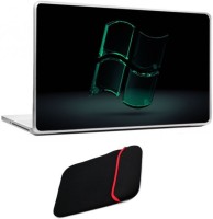 Skin Yard 3D Windows 7 Laptop Skins with Reversible Laptop Sleeve - 14.1 Inch Combo Set   Laptop Accessories  (Skin Yard)