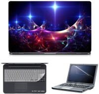 Skin Yard Cool Blue Light Abstract Laptop Skin with Screen Protector & Keyboard Skin -15.6 Inch Combo Set   Laptop Accessories  (Skin Yard)