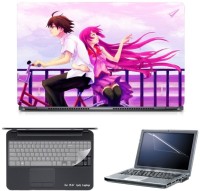 Skin Yard Anime Lovers on Cycle Laptop Skin with Screen Protector & Keyguard -15.6 Inch Combo Set   Laptop Accessories  (Skin Yard)