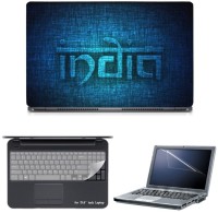 Skin Yard Incredible India With Blue Texture Sparkle Laptop Skin with Screen Protector & Keyguard -15.6 Inch Combo Set   Laptop Accessories  (Skin Yard)