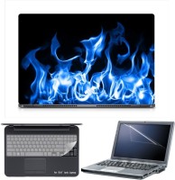 Skin Yard Sparkle Blue Fire Laptop Skin with Screen Protector & Keyboard Skin -15.6 Inch Combo Set   Laptop Accessories  (Skin Yard)