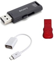 Sony 32 GB pendrive with OTG cable and card reader Combo Set   Laptop Accessories  (Sony)