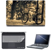 Skin Yard Bicycle Blur Nature Sparkle Laptop Skin with Screen Protector & Keyguard -15.6 Inch Combo Set   Laptop Accessories  (Skin Yard)