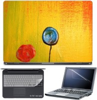 Skin Yard Yellow Texture Abstract Wall Pinting Laptop Skin with Screen Protector & Keyboard Skin -15.6 Inch Combo Set   Laptop Accessories  (Skin Yard)