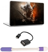 Skin Yard Fighter with Bow & Arrow Laptop Skin with USB LED Light & OTG Cable - 15.6 Inch Combo Set   Laptop Accessories  (Skin Yard)