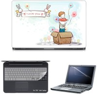 Skin Yard Cartoon Love Pendant Present Sparkle Laptop Skin with Screen Protector & Keyguard -15.6 Inch Combo Set   Laptop Accessories  (Skin Yard)