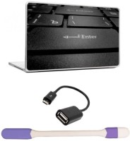 Skin Yard KeyBoard Enter Laptop Skin -14.1 Inchs with USB LED Light & OTG Cable (Assorted) Combo Set   Laptop Accessories  (Skin Yard)