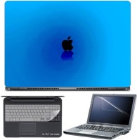 Skin Yard Apple Logo on Blue Background Laptop Skin with Screen Protector & Keyboard Skin -15.6 Inch Combo Set   Laptop Accessories  (Skin Yard)