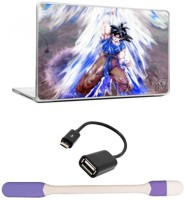Skin Yard Dragon Ball Z2 Laptop Skin with USB LED Light & OTG Cable - 15.6 Inch Combo Set   Laptop Accessories  (Skin Yard)